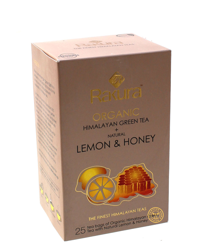 Citrus Rakura Tea Rakura Organic Himalayan Green Tea with Natural Lemon & Honey ...