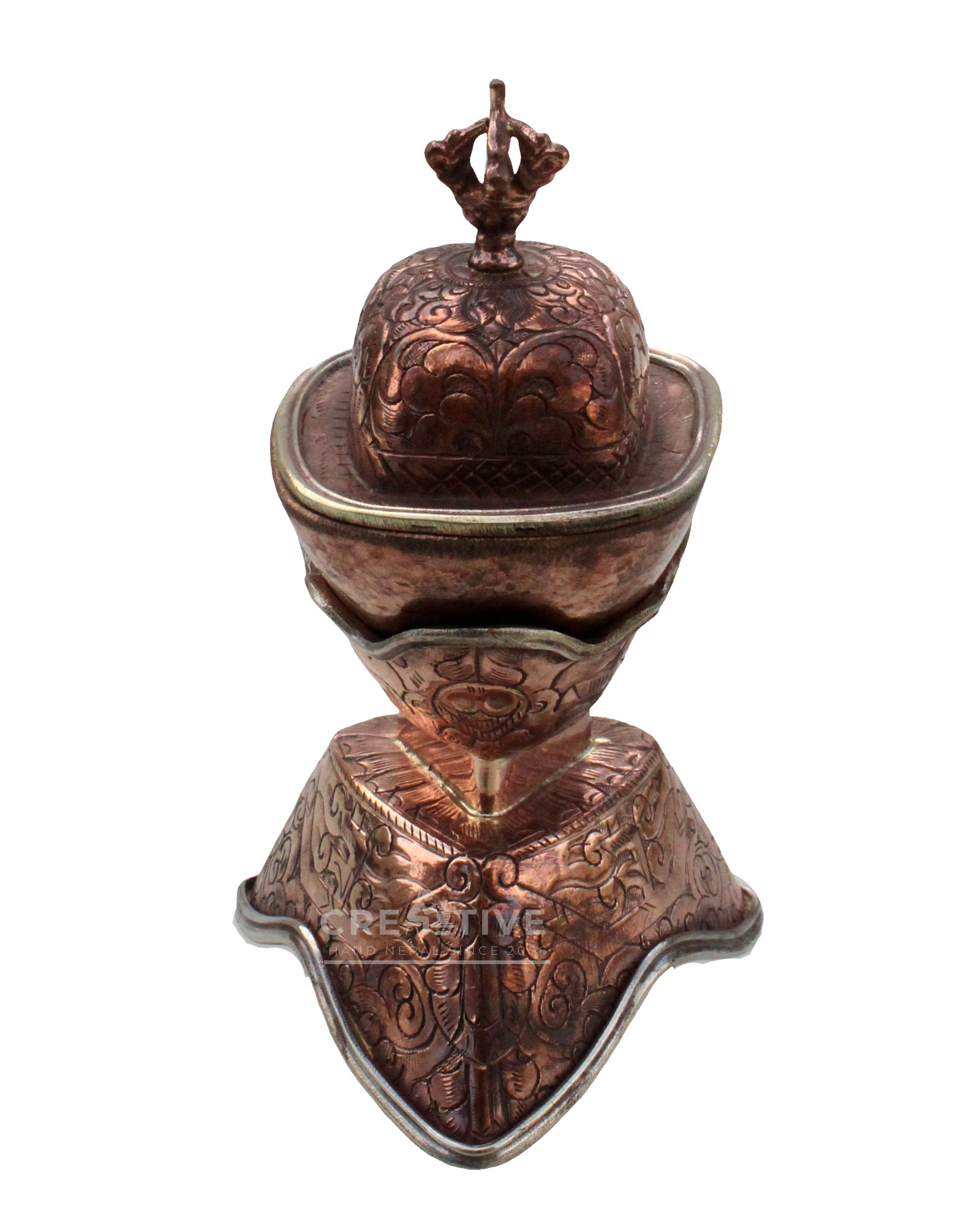 Hand-Hammered Copper Kapala Set – Ritual Offering Vessel | Creativehand ...